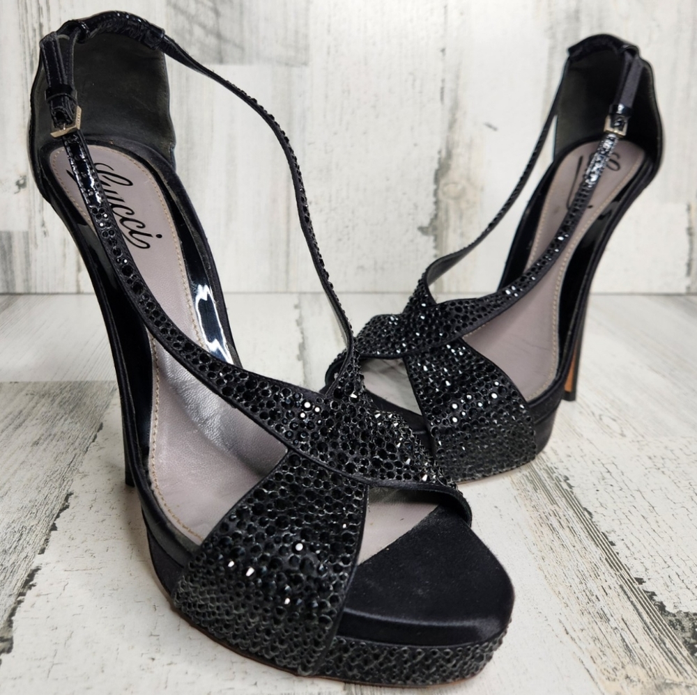 Gucci Sofia etoile black Crystal high heel